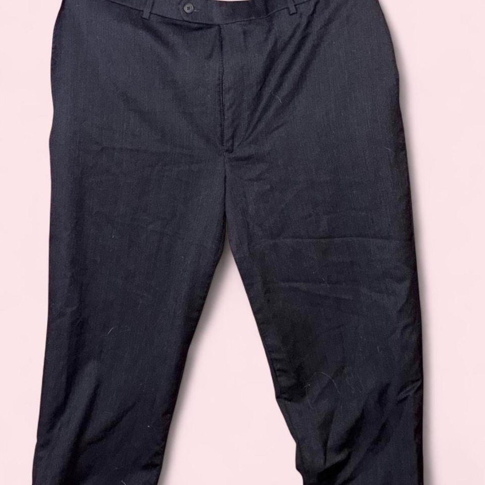 Jos. A. Bank Traveler's Collection 100% Wool Black Dress Pants Mens 40 Short